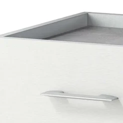 Commode Solano, commode à 4 tiroirs pour la chambre, bureau polyvalent ou meuble d'étude, 60x41h87 cm, blanc