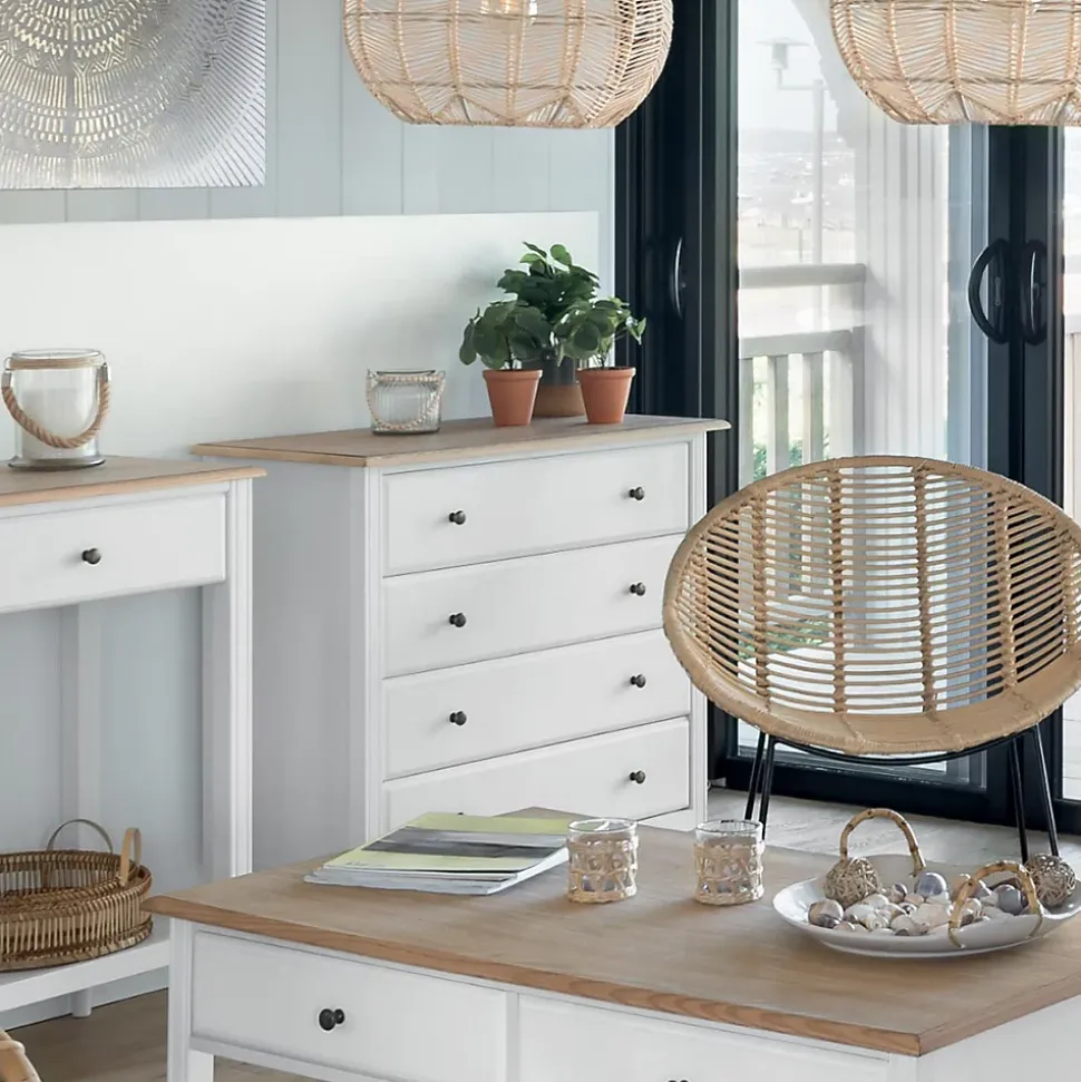 Commode Solen - blanc et bois - Atmosphera