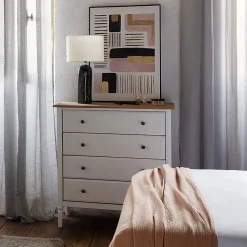 Commode Solen - blanc et bois - Atmosphera