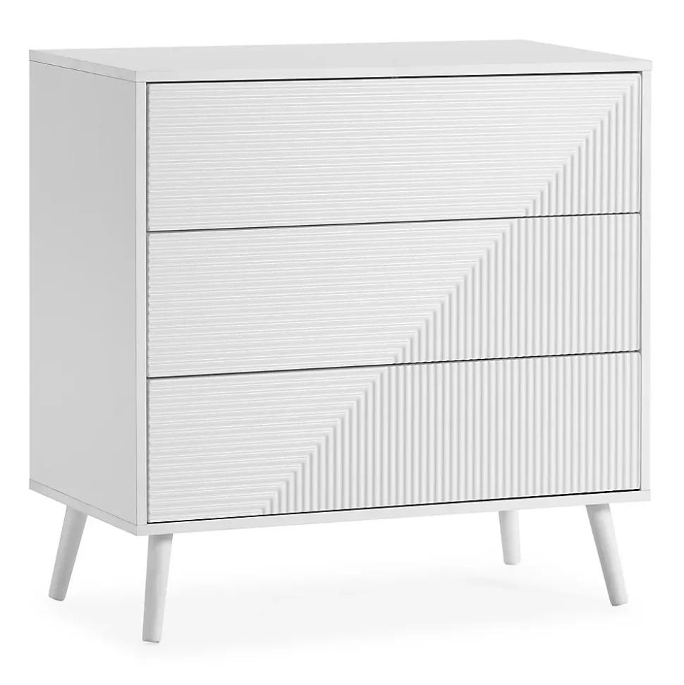 Commode Telmo 3 tiroirs couleur Blanc