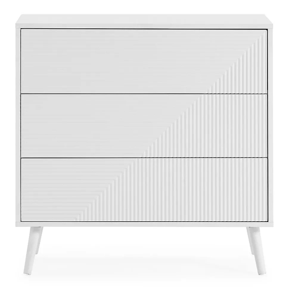 Commode Telmo 3 tiroirs couleur Blanc