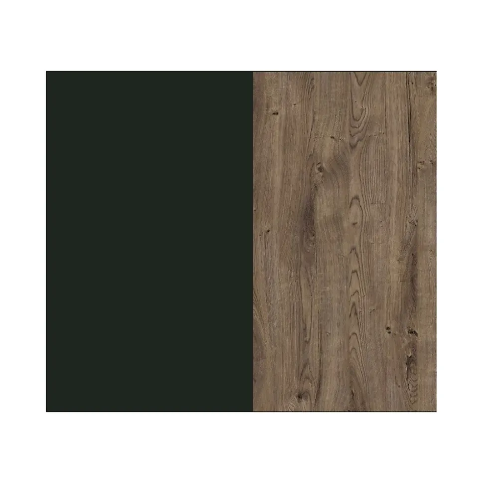 Commode XL design 6 tiroirs. Coloris vert kaki et chene. Collection ASSIA