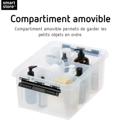 Compartiment 1,6L pour boîte de rangement SmartStore Classic Orthex L. 12 cm x P. 13 cm transparent