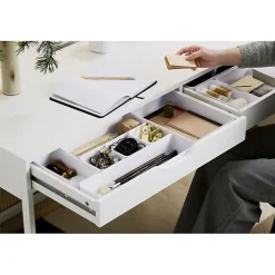 Compartiments blancs modulables pour tiroir - 10 x 10 x 6 cm