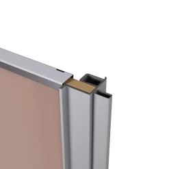 Compensateur de plinthe pour porte de placard coulissante à coller L.270 cm gris, GoodHome Arius