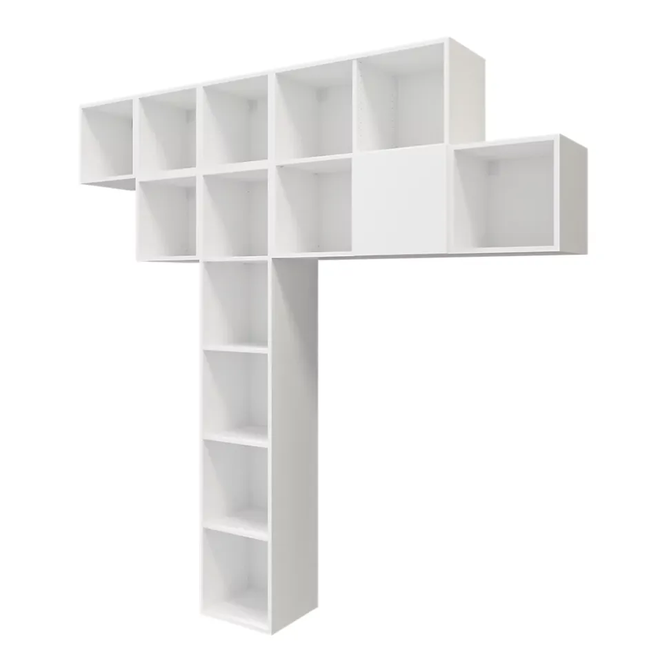 Composition de rangement mural blanc GoodHome Atomia H. 225 x L. 225 x P. 37 cm