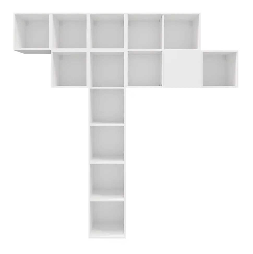 Composition de rangement mural blanc GoodHome Atomia H. 225 x L. 225 x P. 37 cm