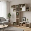 Composition de rangement mural effet chêne GoodHome Atomia H. 225 x L. 225 x P. 37 cm