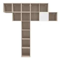 Composition de rangement mural effet chêne GoodHome Atomia H. 225 x L. 225 x P. 37 cm