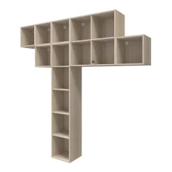 Composition de rangement mural effet chêne GoodHome Atomia H. 225 x L. 225 x P. 37 cm