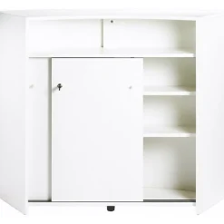 Comptoir bar Beaux Meubles Pas Chers blanc 134,5x55,3x104,8 cm