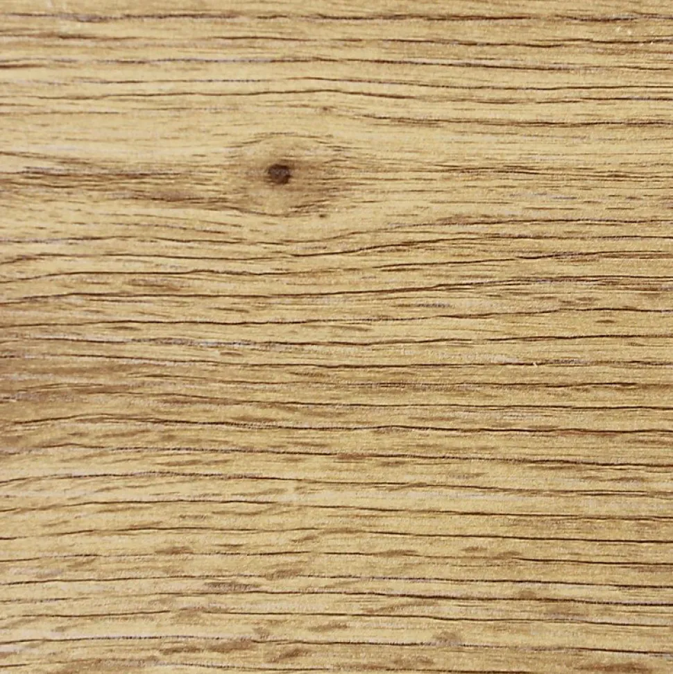 Console 2 étagères métal beige et effet bois naturel 100 x 30 x 80 cm