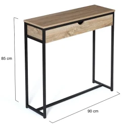 Console 1 tiroir DETROIT design industriel