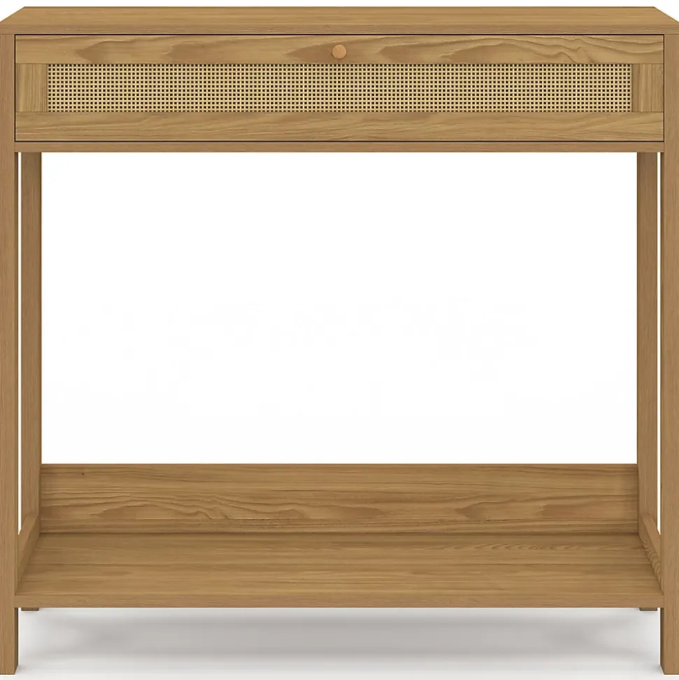 Console 1 tiroir HANAE effet naturel cannage