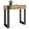 Console 1 tiroir PHOENIX bois et noir