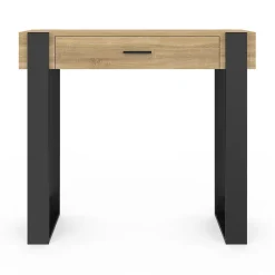 Console 1 tiroir PHOENIX bois et noir