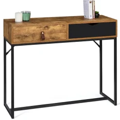 Console 2 tiroirs CHICAGO design industriel