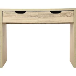 Console 2 tiroirs Effet chêne naturel Bivoak - Atmosphera