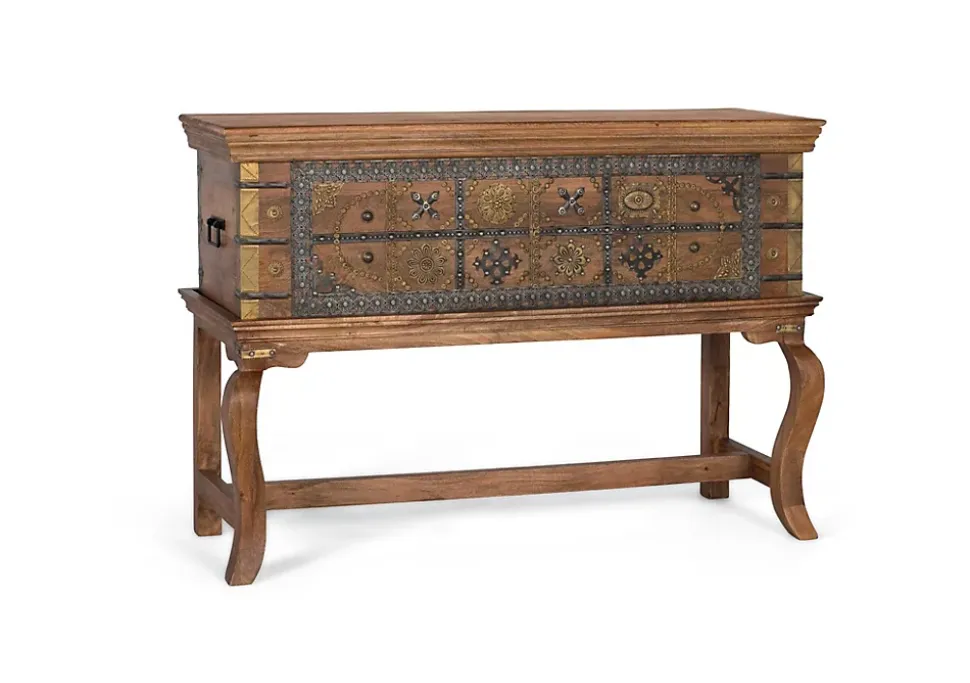 Console antique en bois de manguier