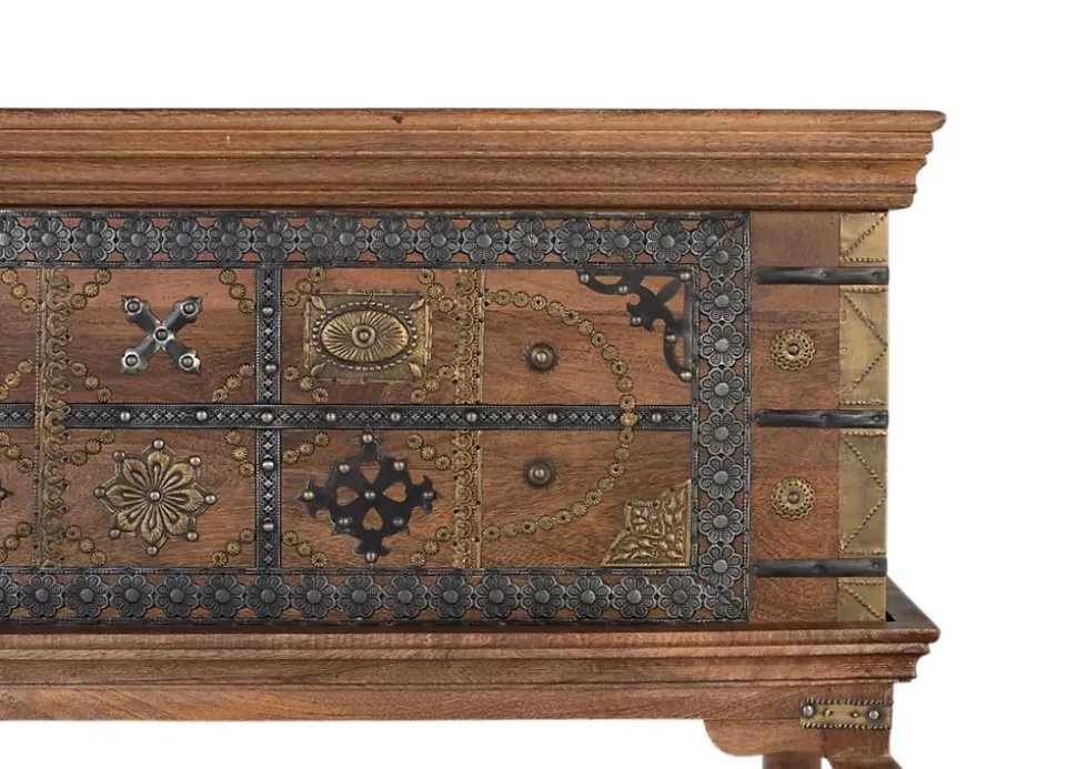 Console antique en bois de manguier