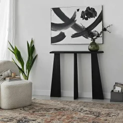Console Arcturus, Table polyvalente, Armoire de rangement, Bureau du couloir, 100x28h83 cm, Anthracite