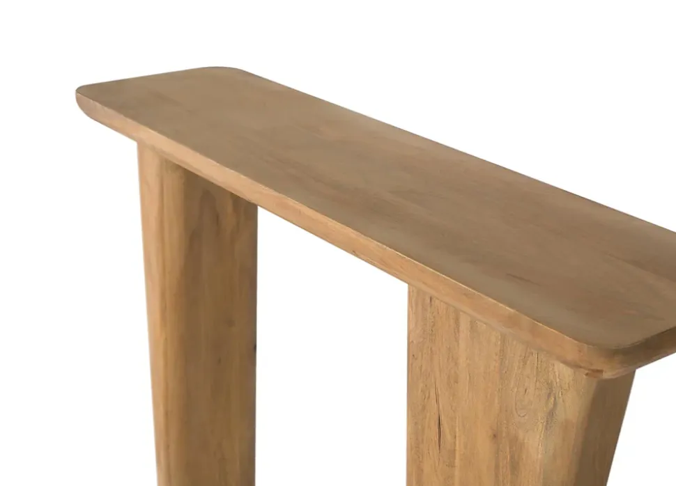Console artisanale en bois de manguier