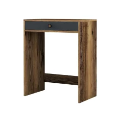 Console Bedonia, Table polyvalente, Armoire de rangement, Bureau du couloir, 70x85 h40 cm, Noyer et Anthracite