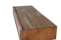 Console bois d'acacia et métal