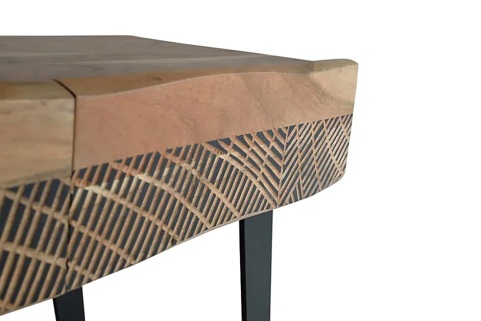 Console bois d'acacia et métal