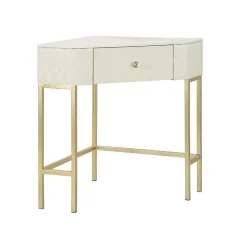 Console d'angle effet matelassé Sharon 84.5x60x77 cm