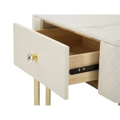 Console d'angle effet matelassé Sharon 84.5x60x77 cm