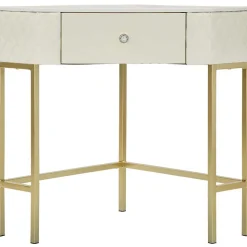 Console d'angle effet matelassé Sharon 84.5x60x77 cm