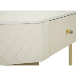 Console d'angle effet matelassé Sharon 84.5x60x77 cm