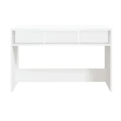 Console d'entrée blanche avec 3 cases ouvertes, meuble d'entrée pour couloir - Longueur 102 x profondeur 33 x Hauteur 75 cm
