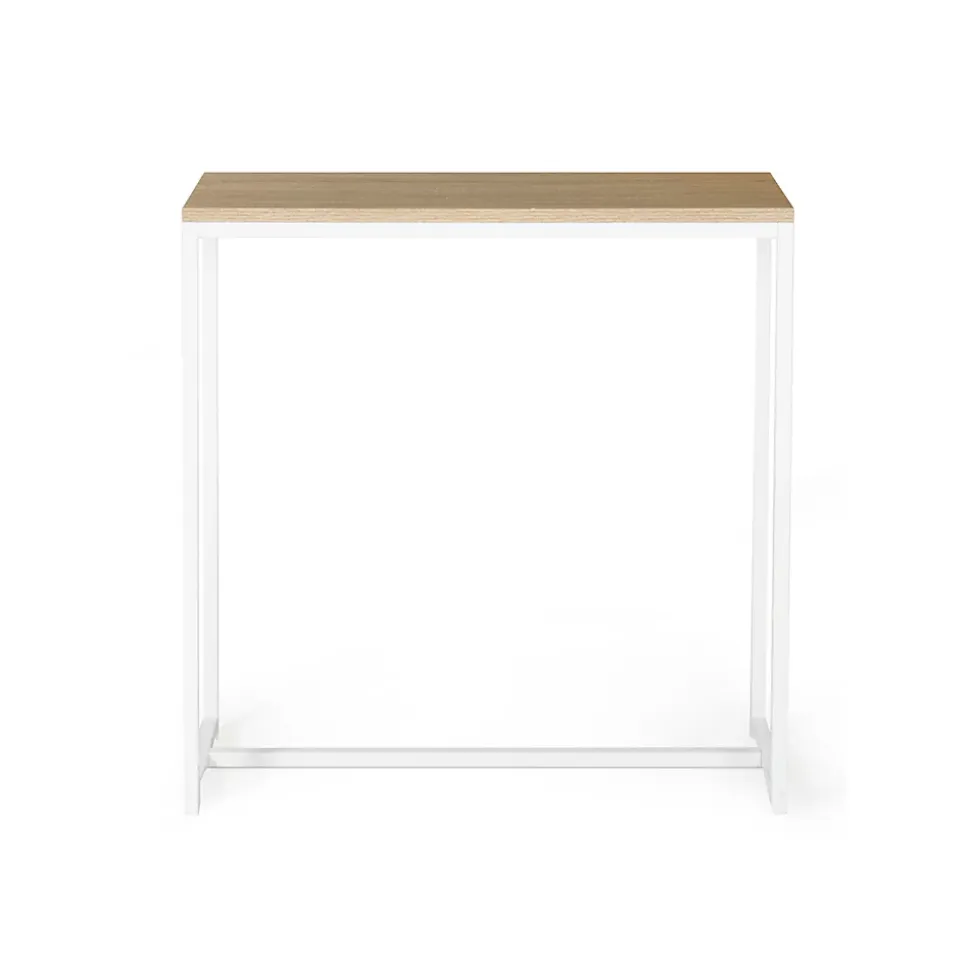 Console DETROIT design industriel bois et métal blanc