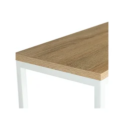 Console DETROIT design industriel bois et métal blanc