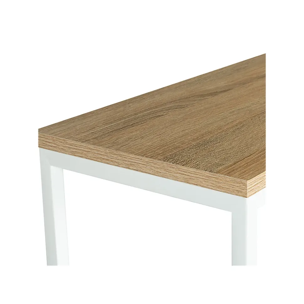 Console DETROIT design industriel bois et métal blanc