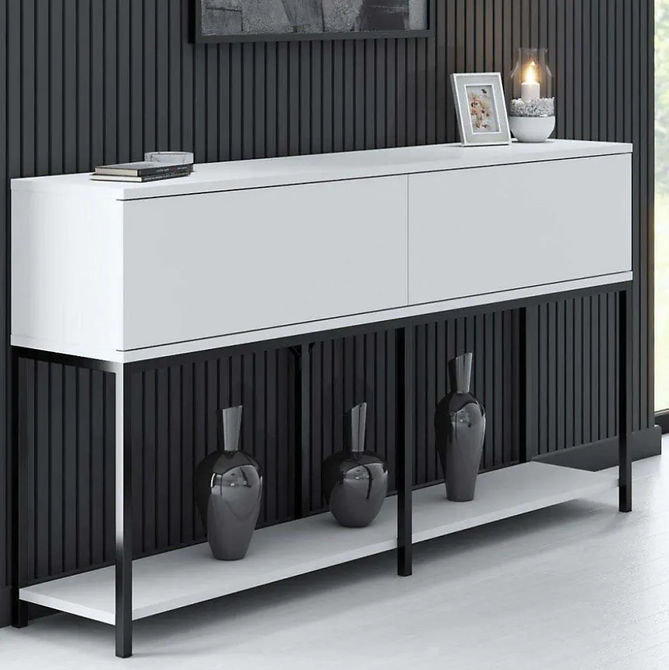 Console en agglomeré et métal Lord