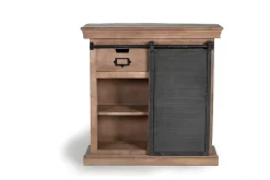 Console en bois de manguier avec porte coulissante