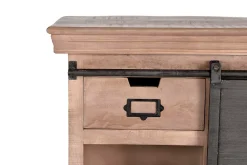Console en bois de manguier avec porte coulissante