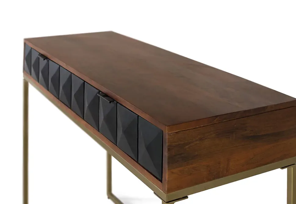 Console en bois de manguier et structure en fer