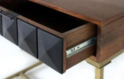 Console en bois de manguier et structure en fer