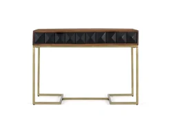 Console en bois de manguier et structure en fer