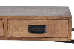 Console en bois manguier et métal