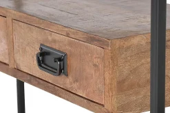 Console en bois manguier et métal