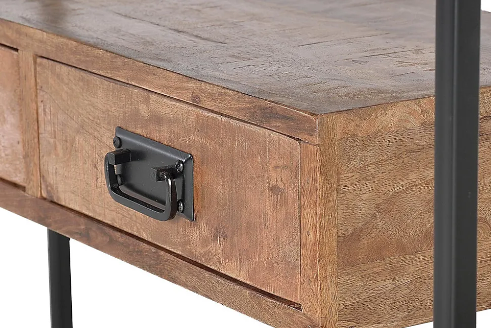 Console en bois manguier et métal