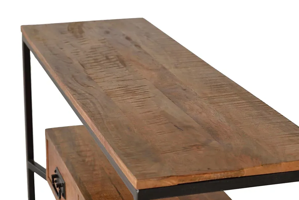 Console en bois manguier et métal