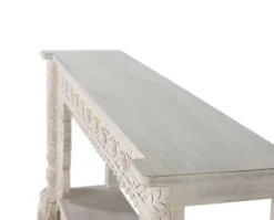 Console en bois manguier blanc vieilli