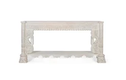 Console en bois manguier blanc vieilli