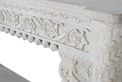 Console en bois manguier blanc vieilli
